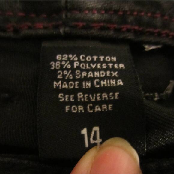 Black Stretch Straight-Leg Jeans Ariya Jeans Size 14 - Picture 7 of 12